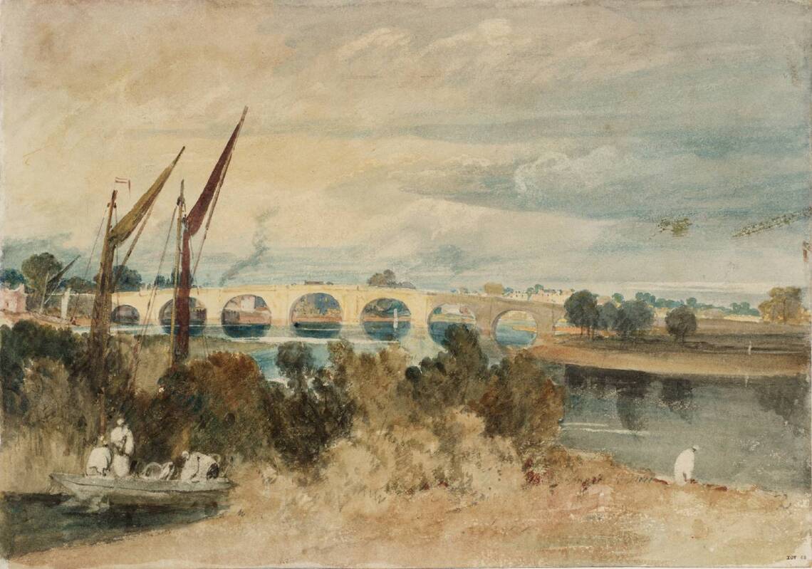 JMW Turner - The River Thames and Kew Bridge, with Brentford Eyot